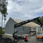 Elementmaja seinaelementide ja katusekonstruktsiooni paigaldus