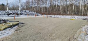 Elementmaja LTL120 vundamendialune tagasitäide enne plaativundamenti