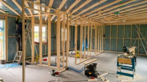 Elementmaja siseseinte karkassi koostamine ja ruumijaotuse ehitus